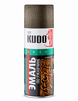 KUDO KU-3008 Эмаль молотковая по ржавчине серебристо-коричневая 520мл 1/6шт